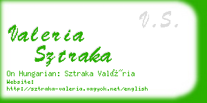 valeria sztraka business card